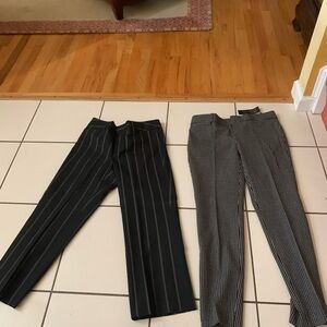 Banana Republic Black and Gray Patterned Dress Pants
